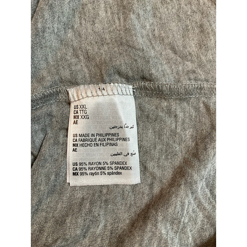 Alfani Essentials Ultra-Soft Knit Only Pajama Top Grey 2XL