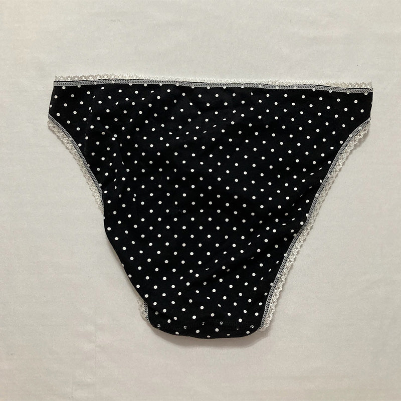 Charter Club Everyday Cotton Bikini Underwear Black Dot M