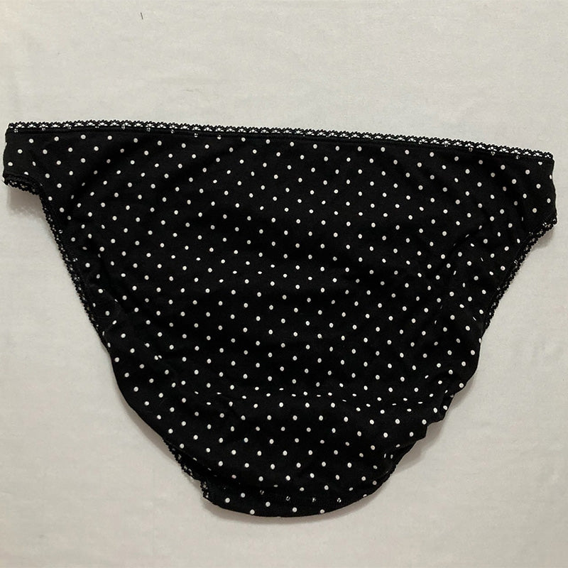 Charter Club Everyday Cotton Bikini Underwear Black Dot XL