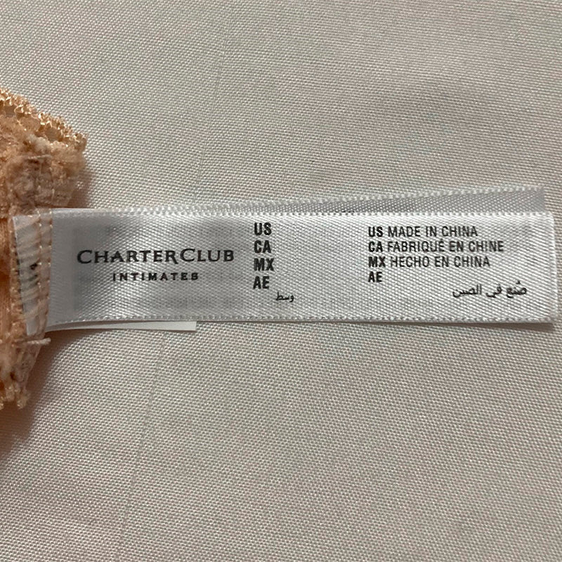 Charter Club Everyday Cotton Lace-Trim Thong Almond Latte XL