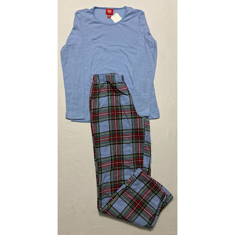 FAMILY PJs Intimates 2 Pack Blue Set Plaid Pajamas XS