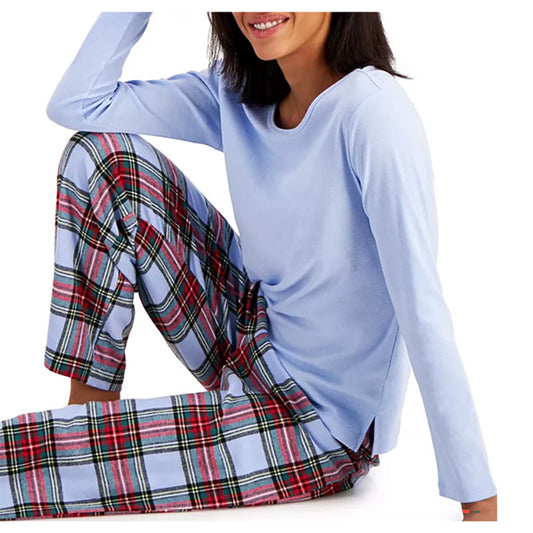 FAMILY PJs Intimates 2 Pack Blue Set Plaid Pajamas XS