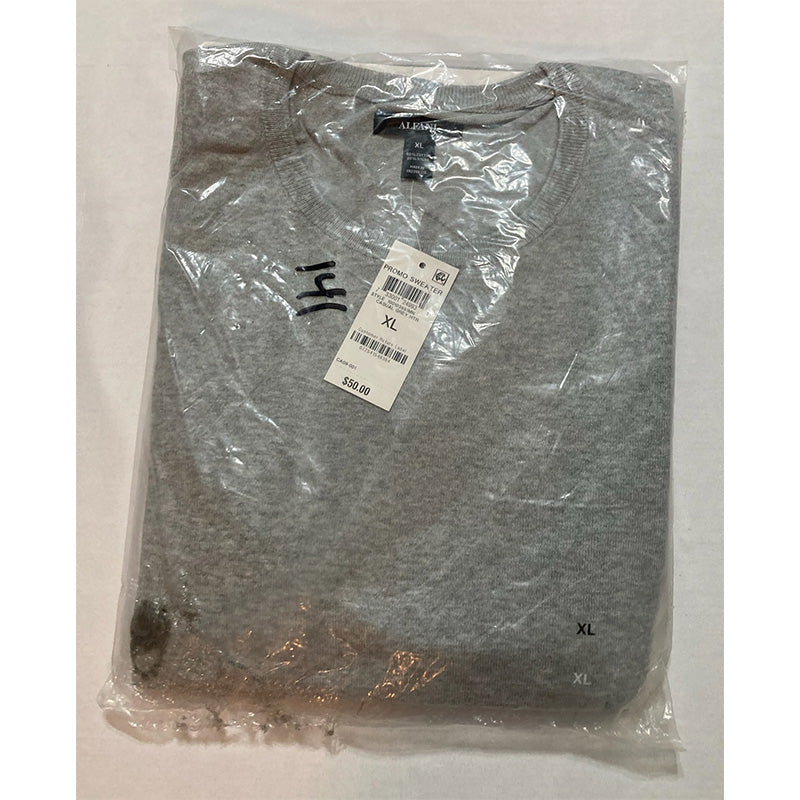 Alfani Mens Heather Crewneck Sweater Gray XL
