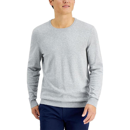 Alfani Mens Heather Crewneck Sweater Gray XL