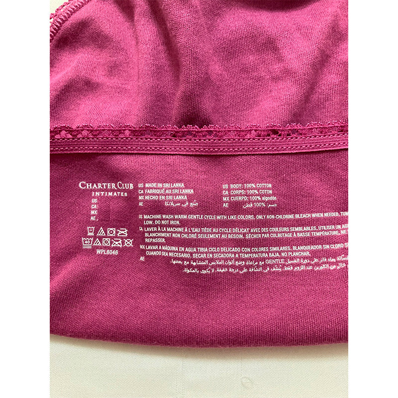 Charter Club everyday Cotton Bikini Underwear Pink XL