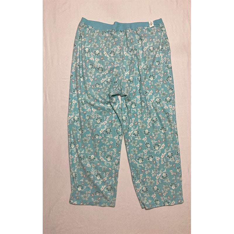 Charter Club Thermal Fleece Printed Pajama Set Blue 3X