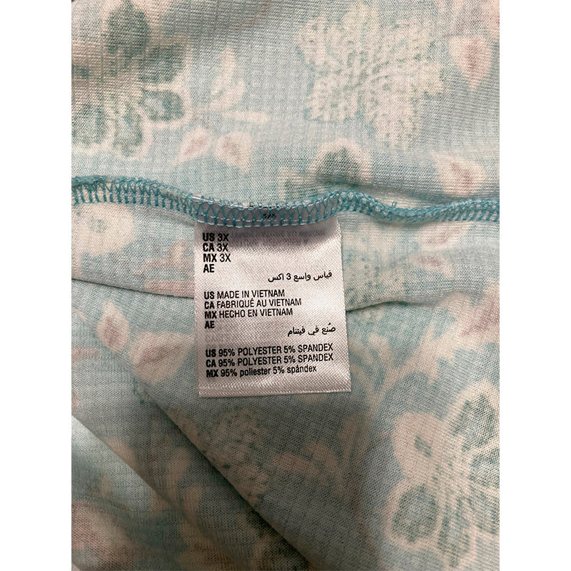 Charter Club Thermal Fleece Printed Pajama Set Blue 3X