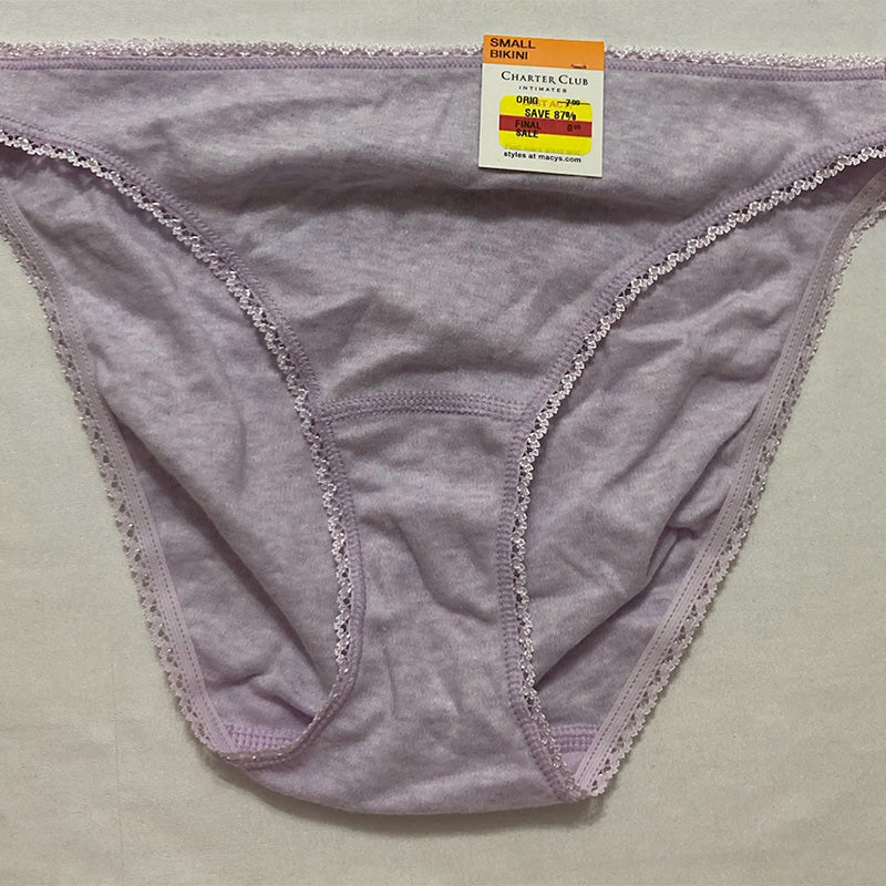 Charter Club Everyday Cotton Bikini Underwear Lilac S