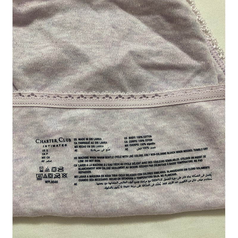 Charter Club Everyday Cotton Bikini Underwear Lilac S