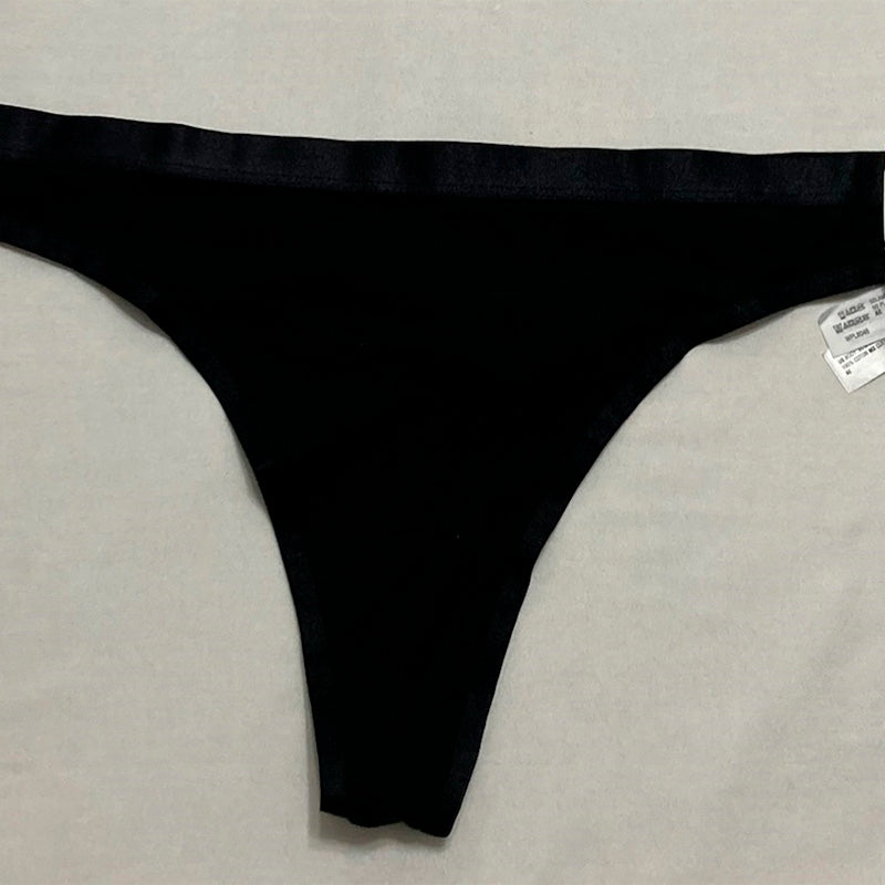 Jenni Lace-Trim Thong Black
