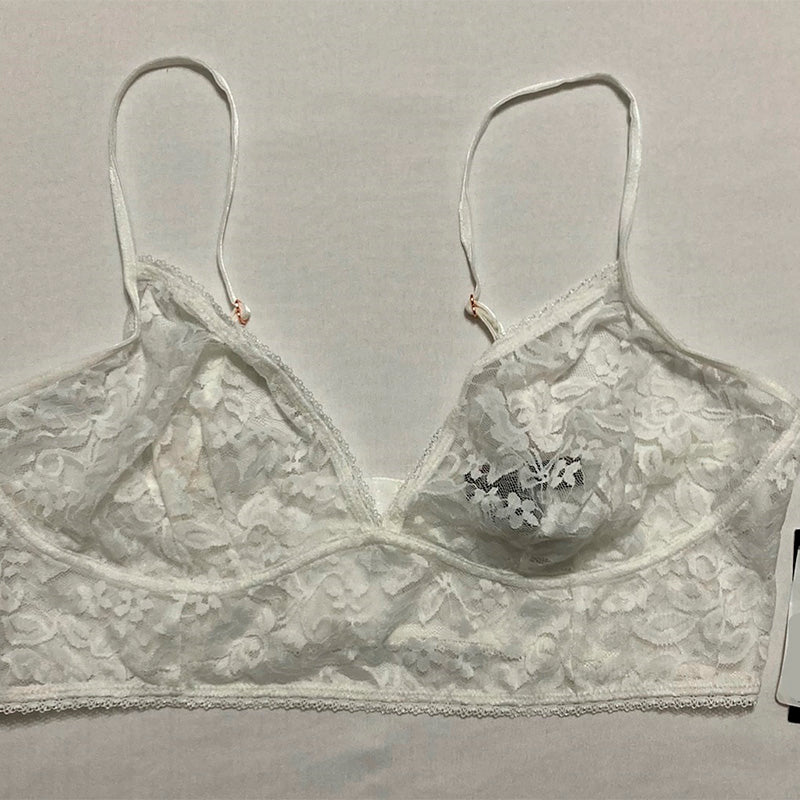 INC Intimates Floral Bralette Bra White L