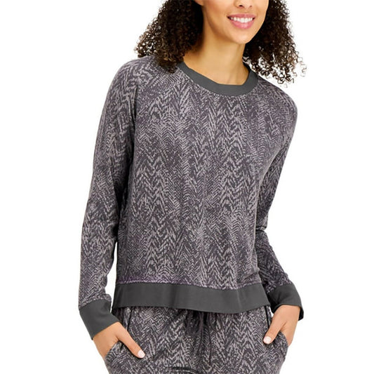Alfani Ultra Soft Crew Neck Only Pajama Top Grey 2XL