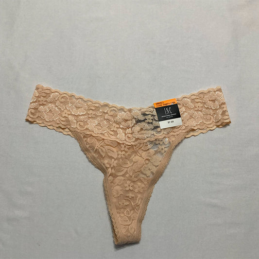 INC  Lace Thong Underwear  Almond Latte
