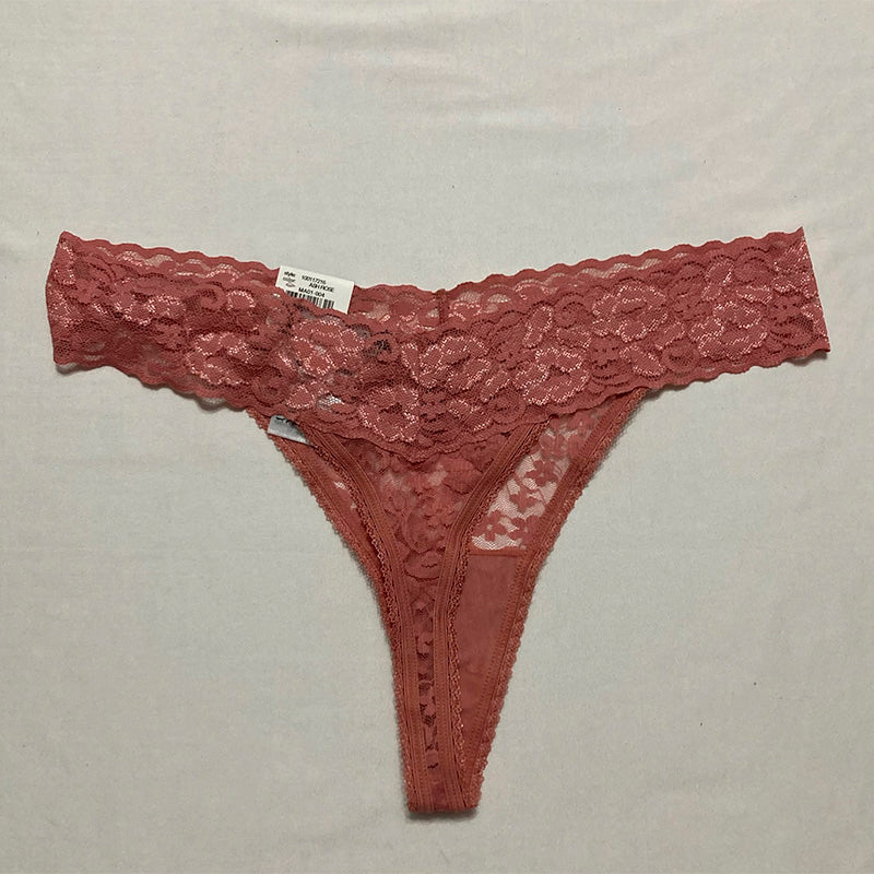 INC Lace-Trim Thong Underwear Ash Rose