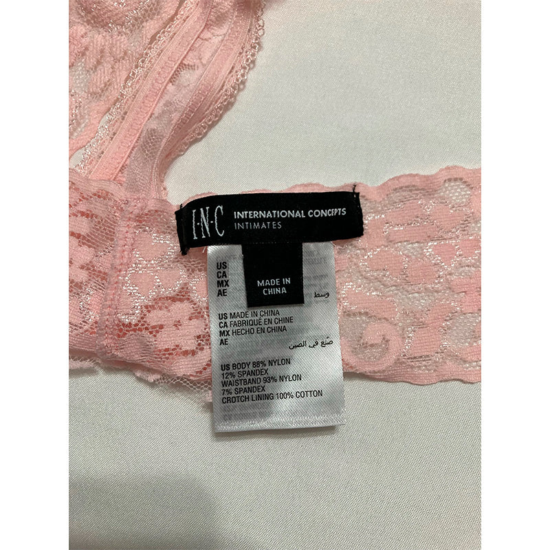 INC Lace-Trim Thong Underwear Marys Rose XL
