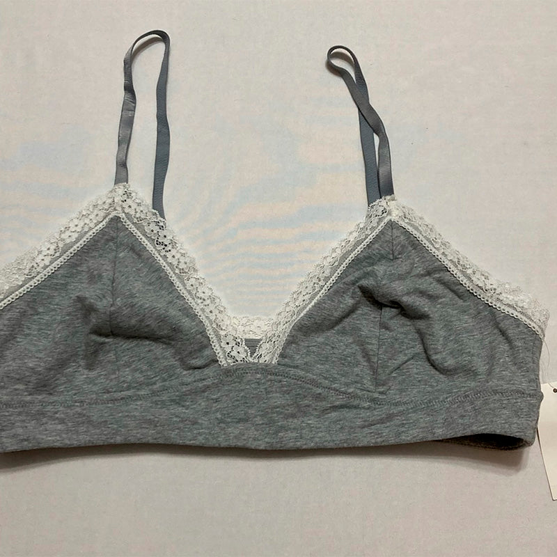 Jenni On Repeat Wide Lace Bralette Grey M