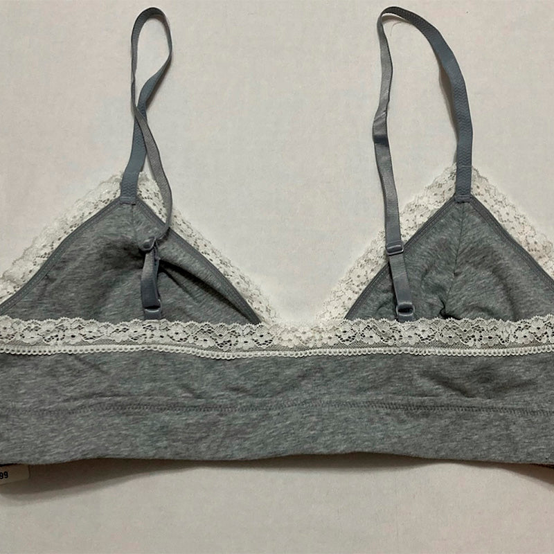 Jenni On Repeat Wide Lace Bralette Grey M