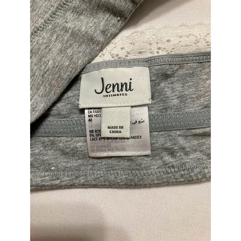 Jenni On Repeat Wide Lace Bralette Grey M