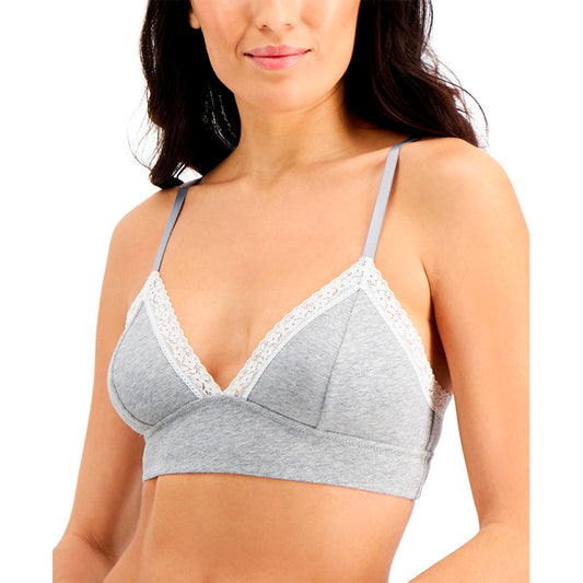 Jenni On Repeat Wide Lace Bralette Grey M