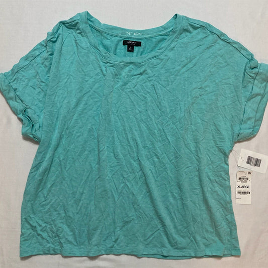 Alfani Ultra-Soft Only Pajama Top Aqua XS