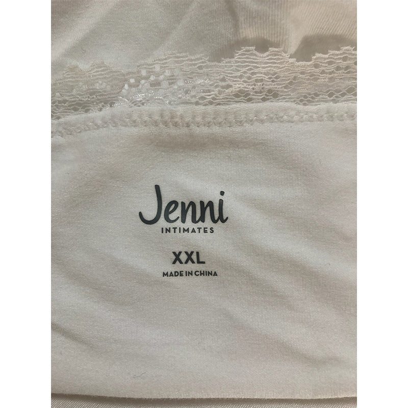Jenni Lace Trim Hipster Underwear Bright White 2XL
