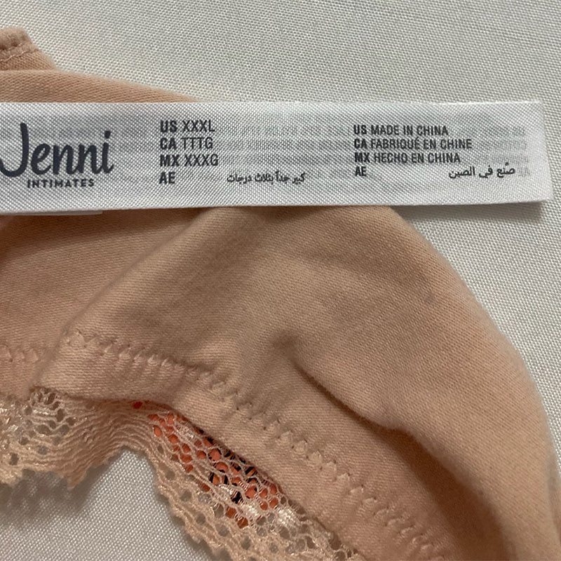 Jenni Lace Trim Hipster Underwear Beige 3XL