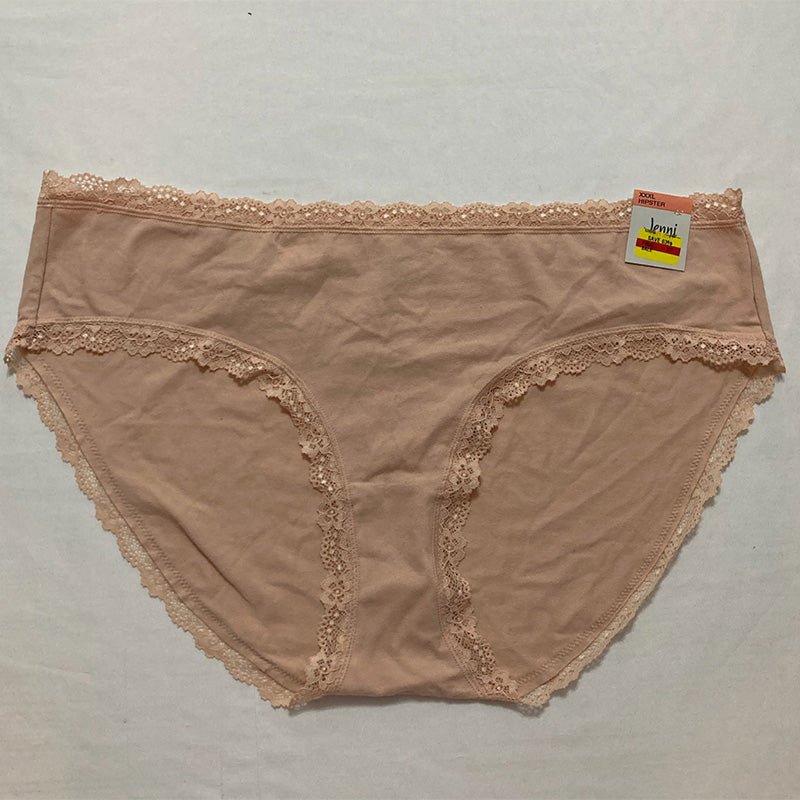Jenni Lace Trim Hipster Underwear Beige 3XL