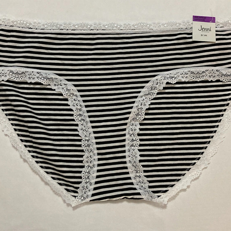 Jenni Lace Trim Hipster Underwear Feeder Stripe 2XL