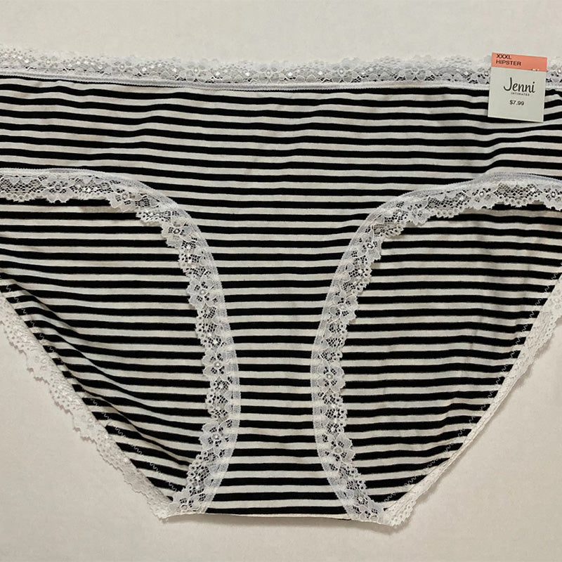 Jenni Lace Trim Hipster Underwear Feeder Stripe 3XL