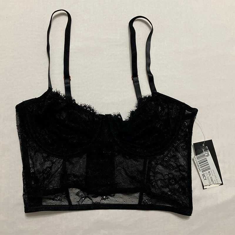 INC Lace Bustier Lingerie Black M