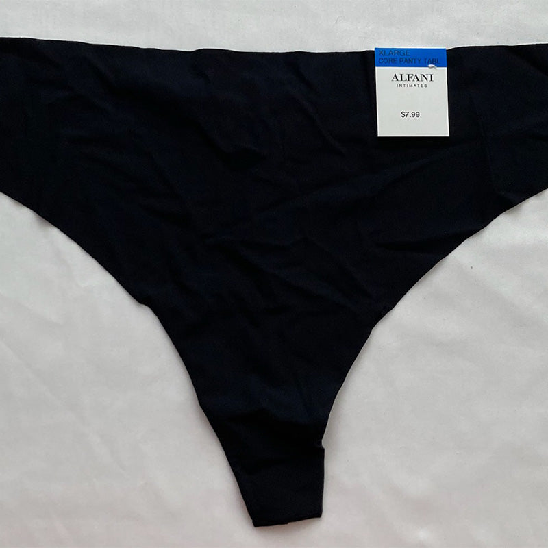 Alfani Women s Laser-Cut Thong Underwear Black XL