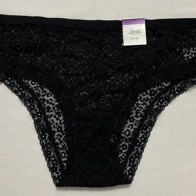Jenni Leopard Lace Hipster Underwear Black 2XL