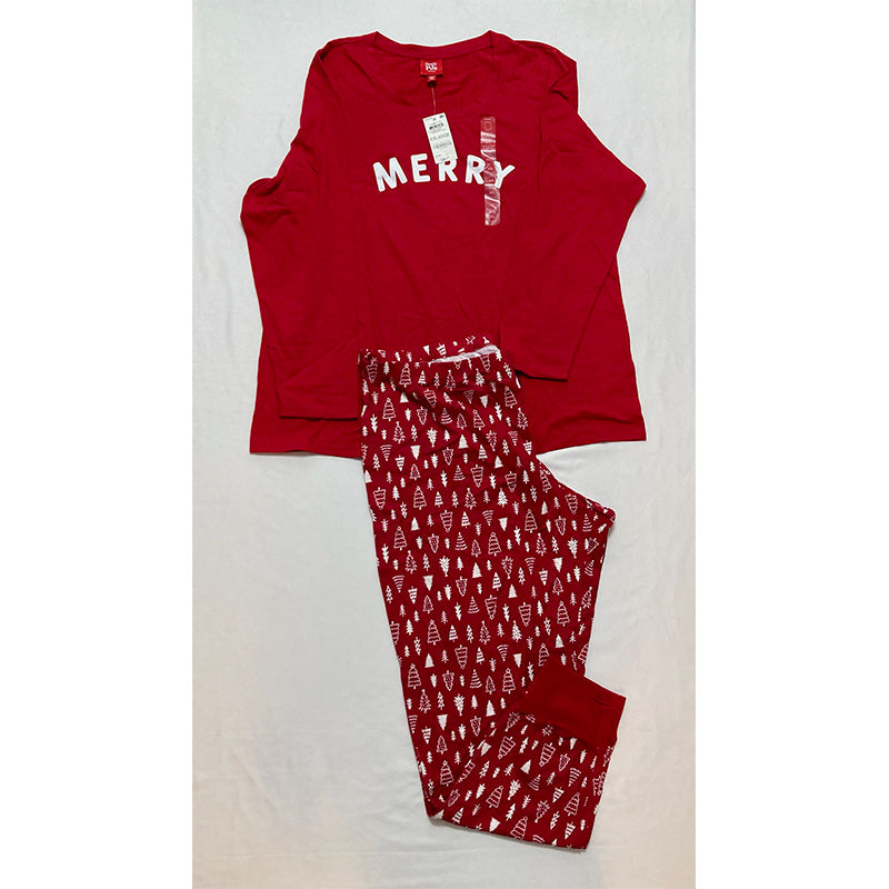 Family Pajamas Matching  Men's Kids & Pets Merry Christmas Family Pajama Set Red 2XL
