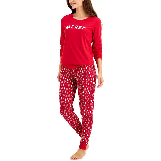 Family Pajamas Matching  Men's Kids & Pets Merry Christmas Family Pajama Set Red 2XL