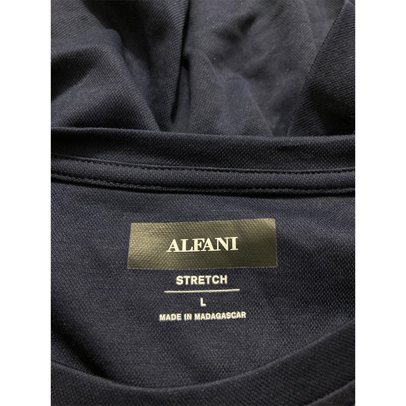Alfani Men's Solid Supima Blend Crewneck T-Shirt Navy L