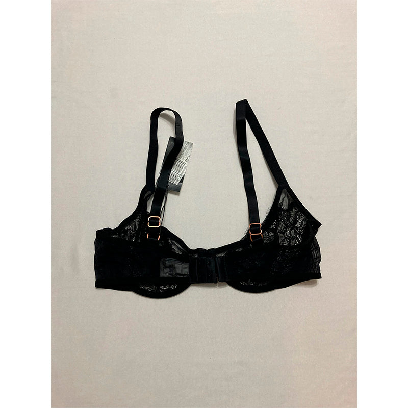 INC Underwire Lace Bra Black L