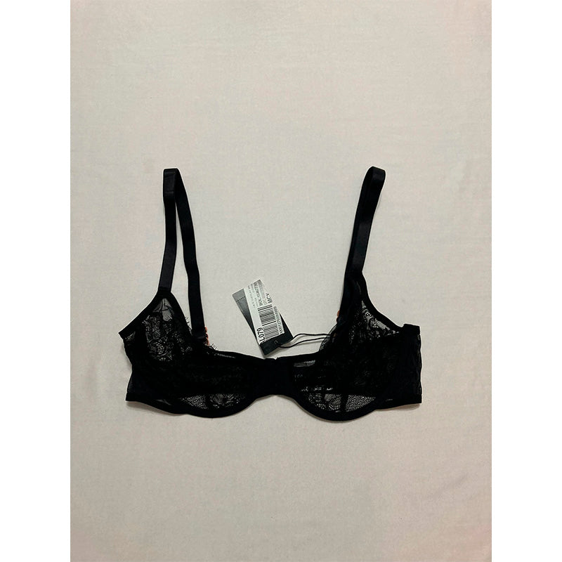 INC Underwire Lace Bra Black L