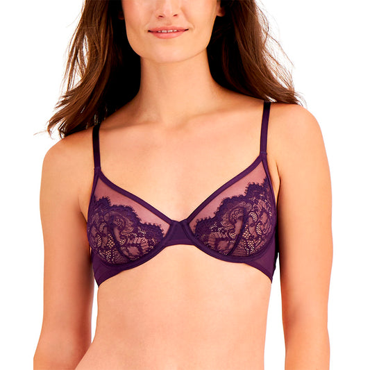 INC Underwire Lace Bra Purple Dinasty S