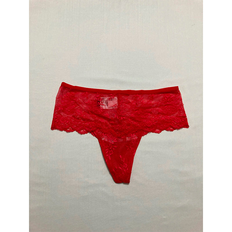 INC High-Waist Lace Thong Ski Patrol S
