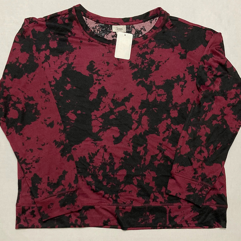 Jenni Twinning Super Soft Long Sleeve Pajama Set Red 2XL