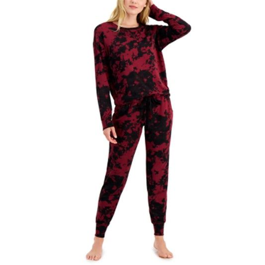 Jenni Twinning Super Soft Long Sleeve Pajama Set Red 2XL