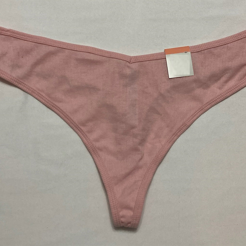 Jenni Women's Ribbed Thong Peachskin S