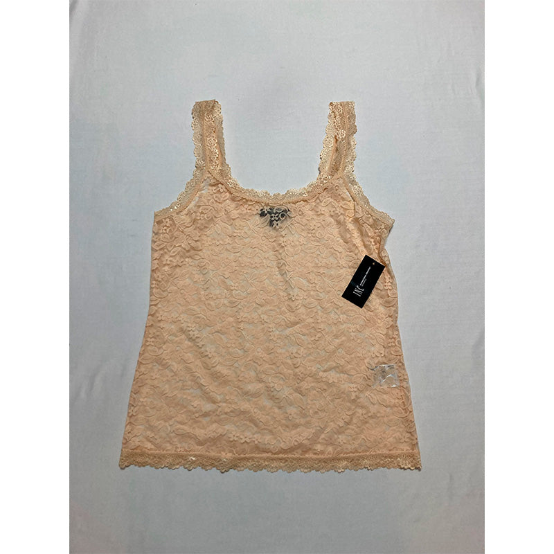 INC Sexy Lace Lingerie Tank Top Nude M