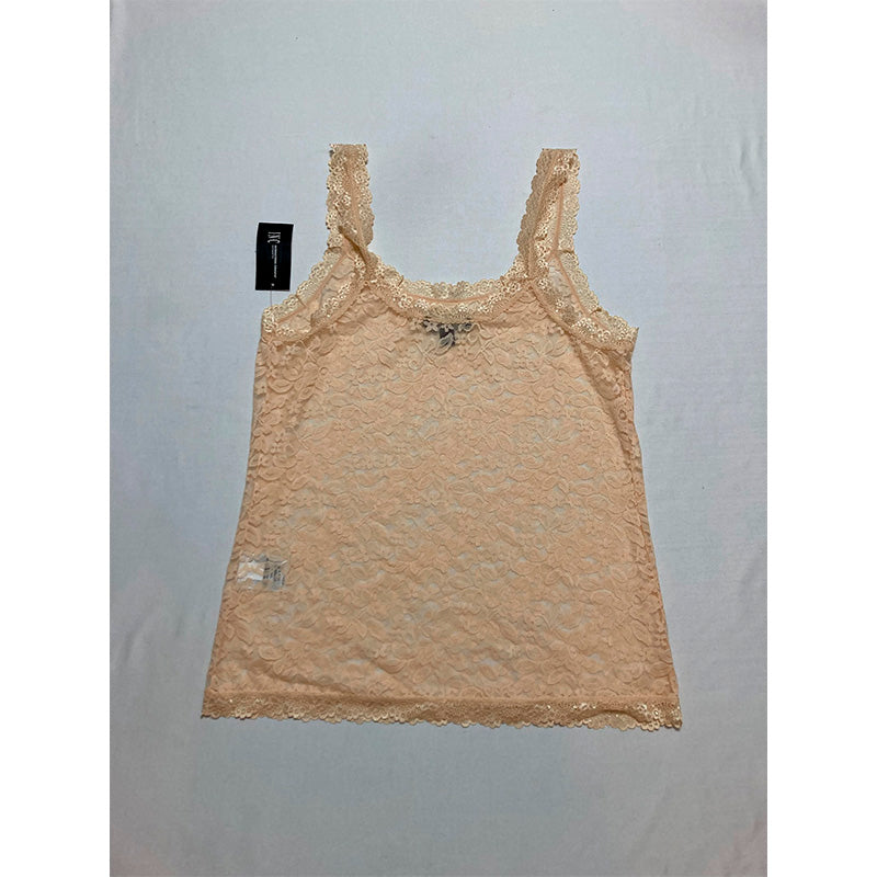 INC Sexy Lace Lingerie Tank Top Nude M