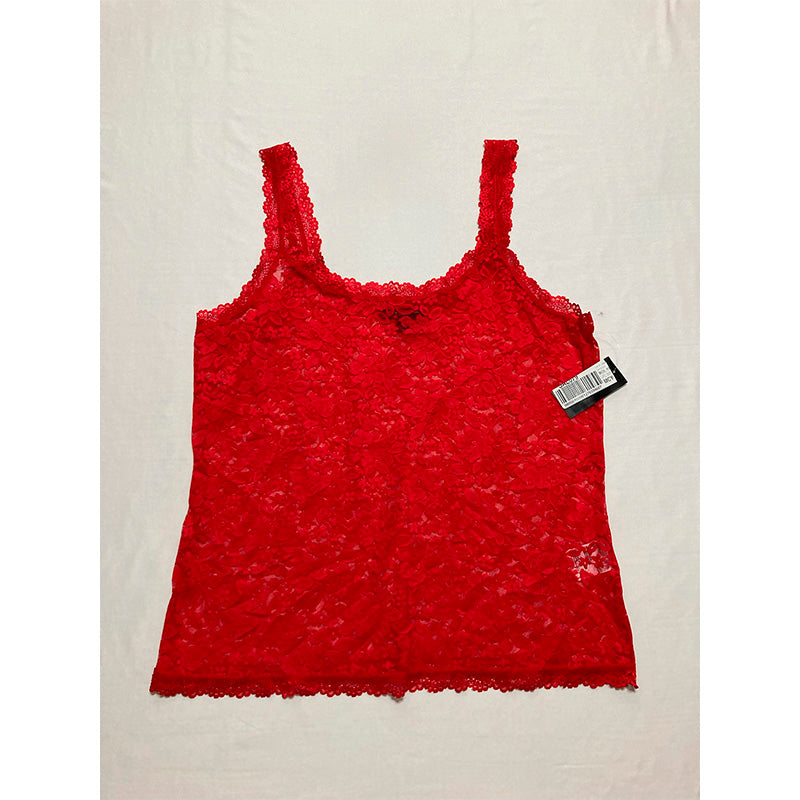 INC Sexy Lace Lingerie Tank Top Red XL