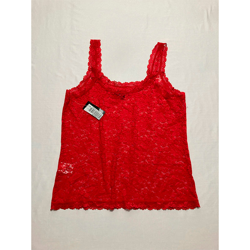 INC Sexy Lace Lingerie Tank Top Red XL
