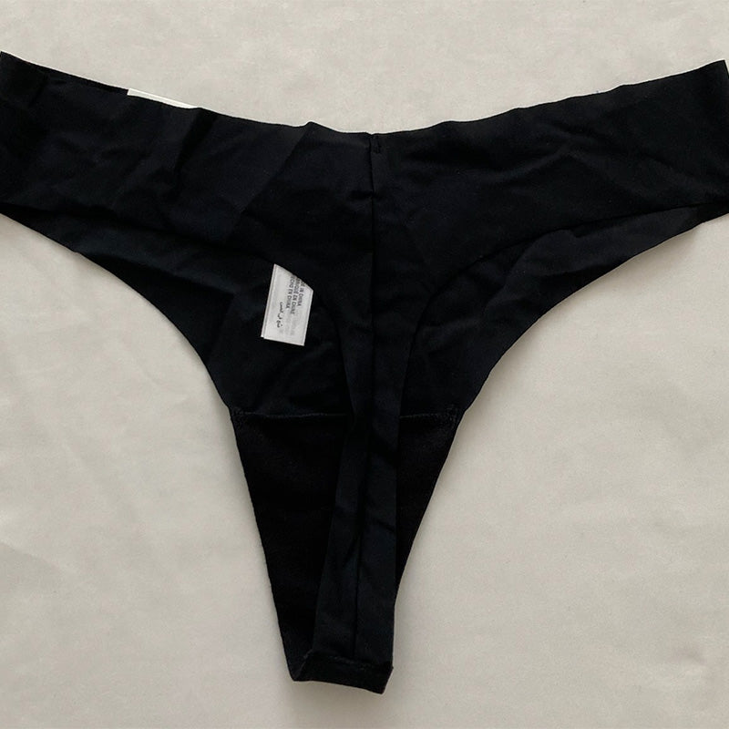 Jenni No-Show Thong Underwear Black S