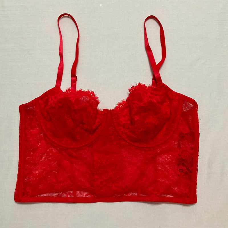 INC Lace Bustier Lingerie Ski Patrol M