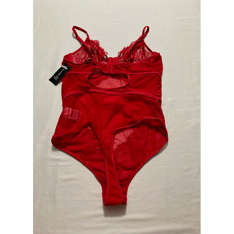 Inc International Concepts Sheer Lace Lingerie Red L