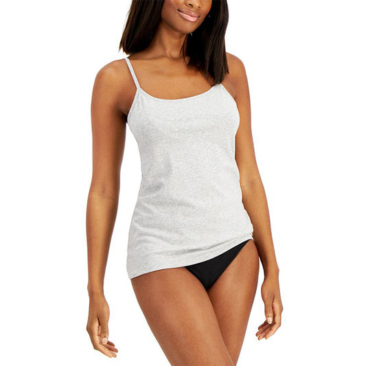 Charter Club Shelf-Bra Cami Tank Grey M